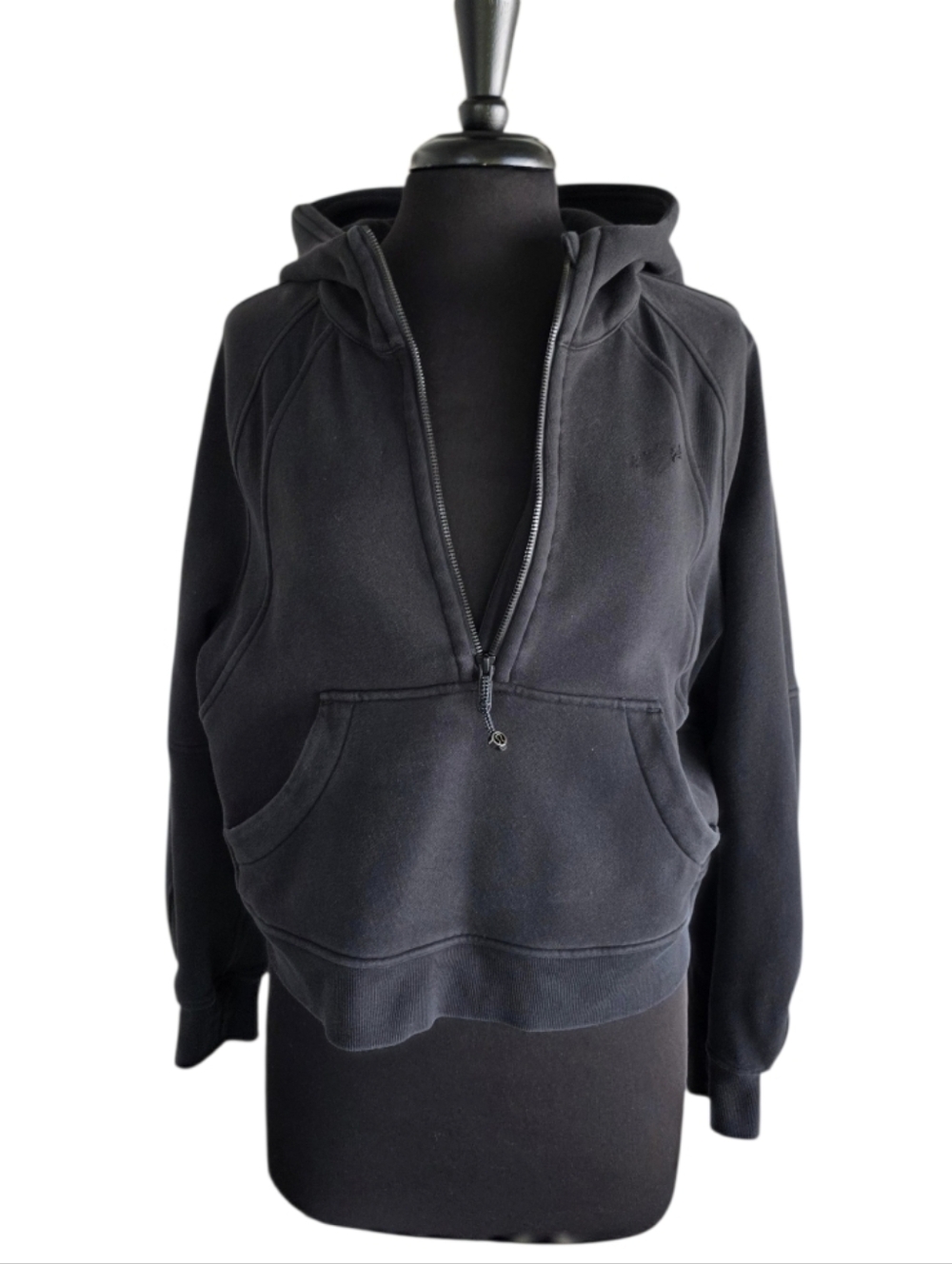 lululemon athletica Black Scuba M/L Half-Zip Hoodie As IS